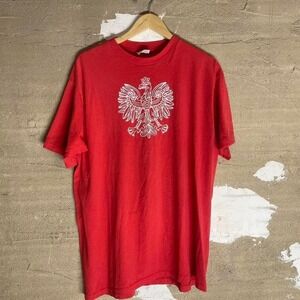 Red vintage Poland T-shirt